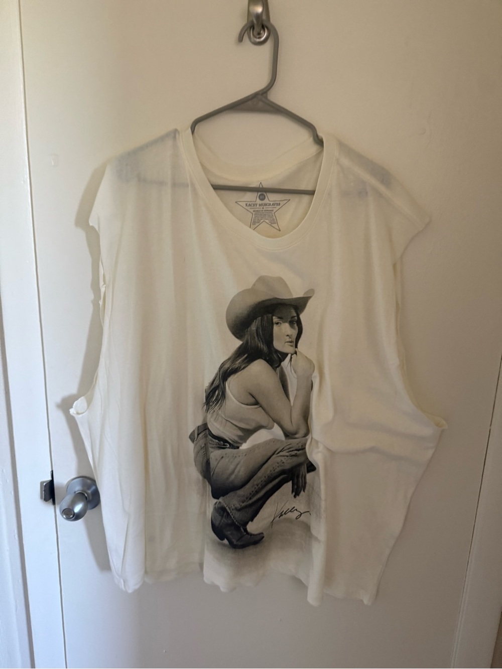 Kacey Musgraves 🤠 White Sleeveless Tee